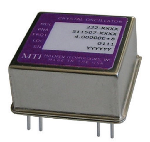 MTI-milliren恒溫晶振,222系列軍事應用晶振,低相位噪聲晶振